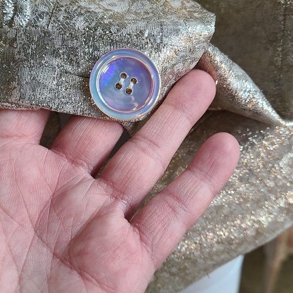 Pedro Del Hierro Gold Silk Thin Blazer - Picture 10 of 14